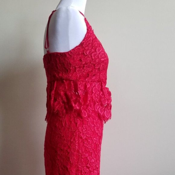Alexis Red Lace Set Tank Top and Skirt Size S / XS - Picture 5 of 16